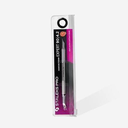 PRO Nagelhautschieber Maniküre Pediküre Staleks Expert Pe-90/4.2 Schrägschieber und gebogene Klinge