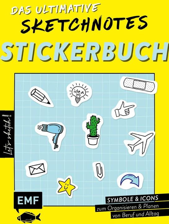 Actual product image Let's sketch! The ultimate sketchnotes sticker book - Over 600 stickers: symbols and icons for