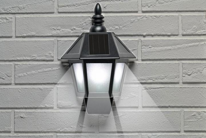 Actual product image Grundig Solar wall lantern with flame effect, set of 2