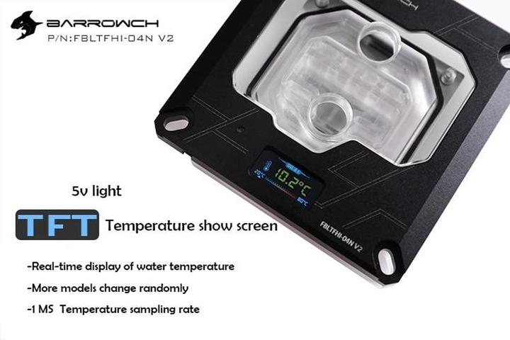 Produktbild Barrowch 115x/x99/x299 CPU Water Block Color screen with Multi-mode - Black