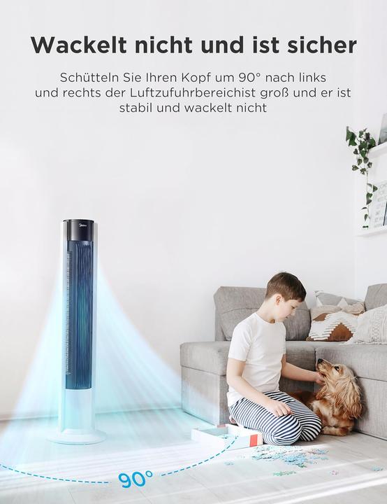 Produktbild Midea Turmventilator mit Fernbedienung und Timer (45 dB)