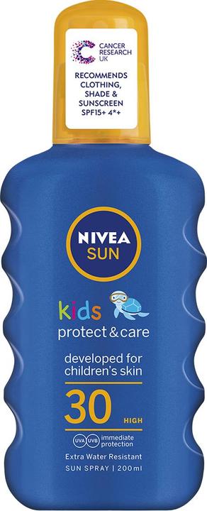 Produktbild NIVEA Sun Spf30 Spray For Children, Durable, Water Resistant, 200ml (Sonnenspray, SPF 30, 200 ml, 150 g)