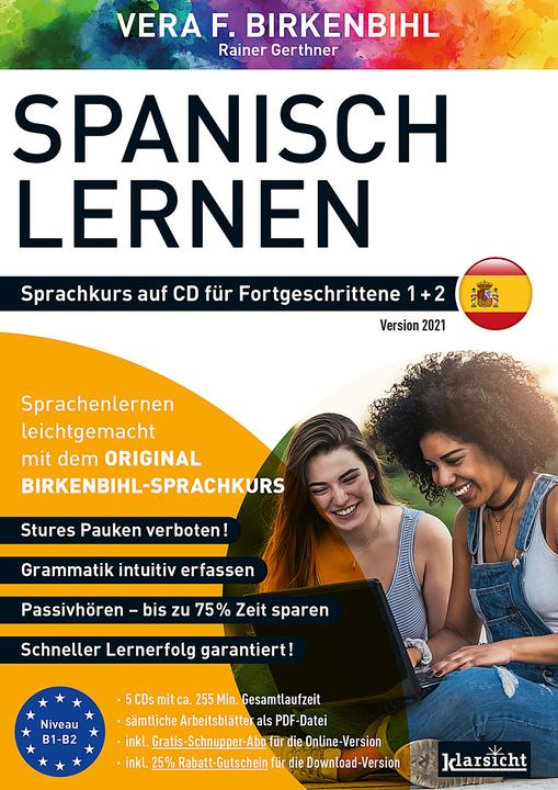 Produktbild Spanisch lernen für Fortgeschrittene 1+2 (ORIGINAL BIRKENBIHL) (Deutsch, Spanisch, Rainer Gerthner, Vera F. Birkenbihl, Original Birkenbihl Sprachkurs, 2020)
