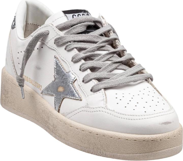Image du produit Golden Goose ballstar sneakers in leather color white and silver (41)