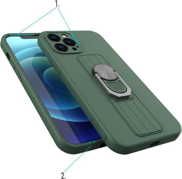 Immagine prodotto Hurtel Custodia in silicone Ring Case con impugnatura e supporto per Xiaomi Redmi 10X 4G / Xiaomi Redmi (Xiaomi Redmi 10X, Xiaomi Redmi Note 9)