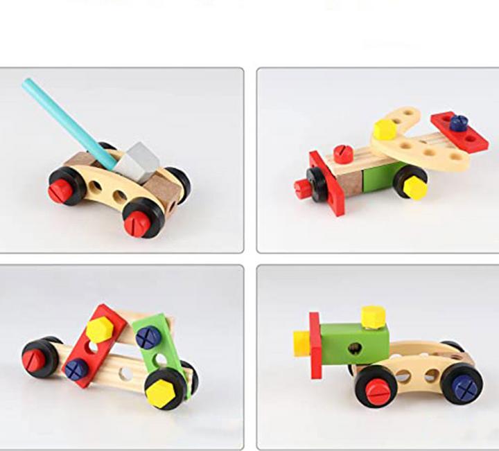 Produktbild Esmée Holz Kinder Werkzeug Koffer Handwerker Tool Zubehör Lern Spielset 36-tlg. Set