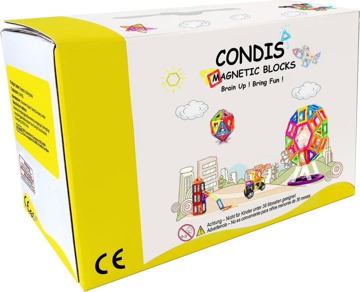 Condis 120 pièces de jouets magnétiques