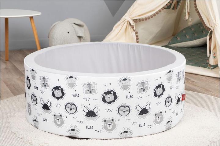 Image du produit Knorrtoys Piscine à balles soft - "Cute Animals" - 150 balles grey/white/transparent (ca. 7 cm)
