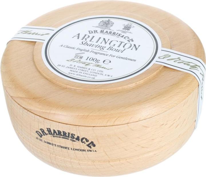 Immagine prodotto D.R. Harris Sapone da barba Arlington in ciotola di legno (100 ml, Sapone da barba)