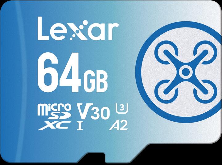 Image du produit Lexar High Performance MicroSD FLY (64 Go, microSDXC, U3, UHS-I)