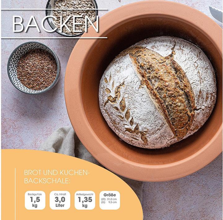 Image du produit Römertopf Plateau de cuisson du pain (31 cm)