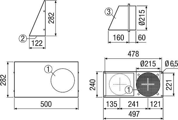 Produktbild Maico KWH20L Kreuzstromwärmetauscher