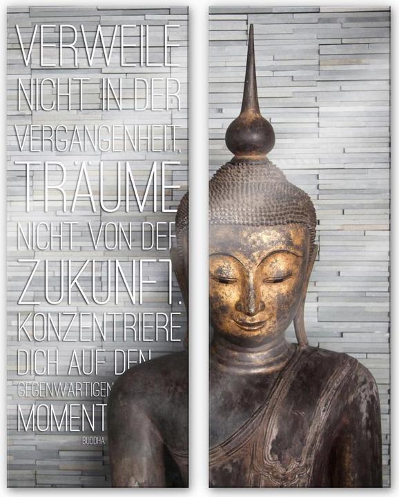 Actual product image Trenddeko Do not dwell on the past... (2 parts) (50 x 120 cm)