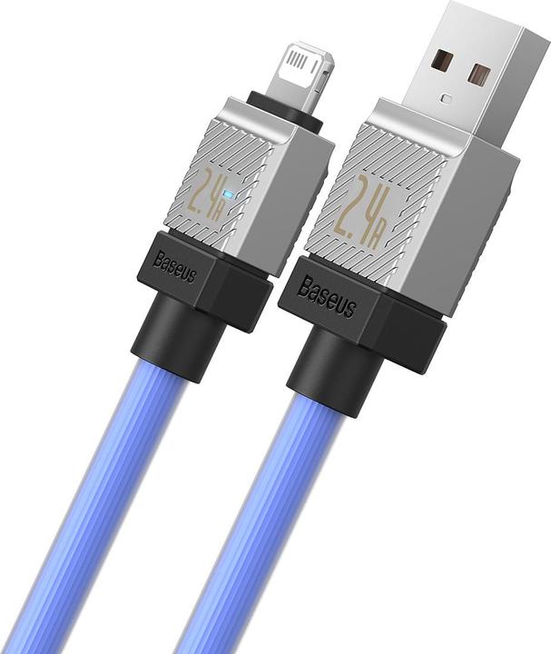 Actual product image Baseus Fast Charging cable USB-A to Lightning CoolPlay Series 2m, 2.4A (blue) (2 m, USB 3.0)
