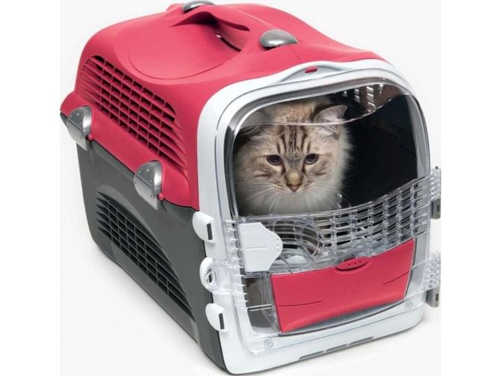 Catit Transporter Design Cabrio, rot (Katze, Hund, Reflektoren, Abschliessbar)