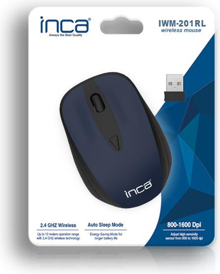 Actual product image Inca Mouse IWM 201RL Nano USB, Wireless, 1600 DPI, BLSW retail (Wireless)