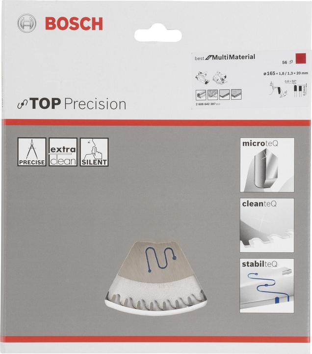 Actual product image Bosch Professional Zubehör Circular saw blade Top Precision Best for Multi Material 165 x 20 x 1.8 mm, 56