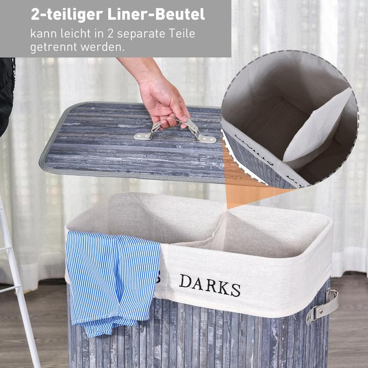 Produktbild Homcom Wäschekorb mit 2 Tragegriffen (100 l)