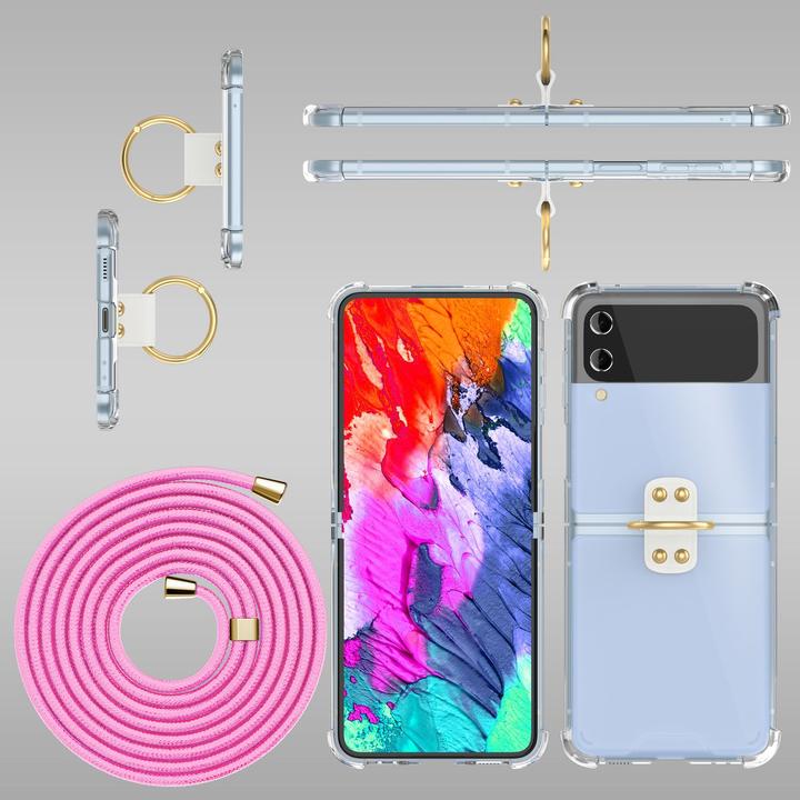 Actual product image Nalia Clear hard cover with chain to hang around the neck