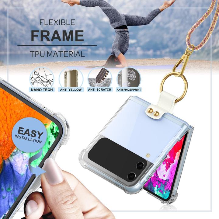 Actual product image Nalia Clear hard cover with chain to hang around the neck