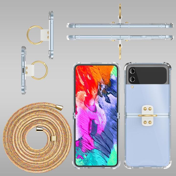 Actual product image Nalia Clear hard cover with chain to hang around the neck