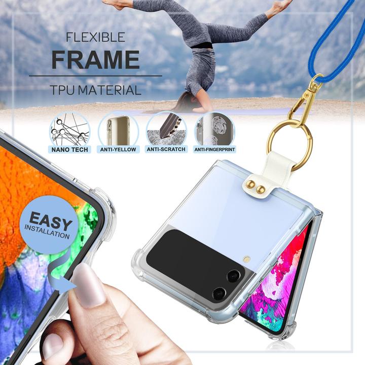 Actual product image Nalia Clear hard cover with chain to hang around the neck