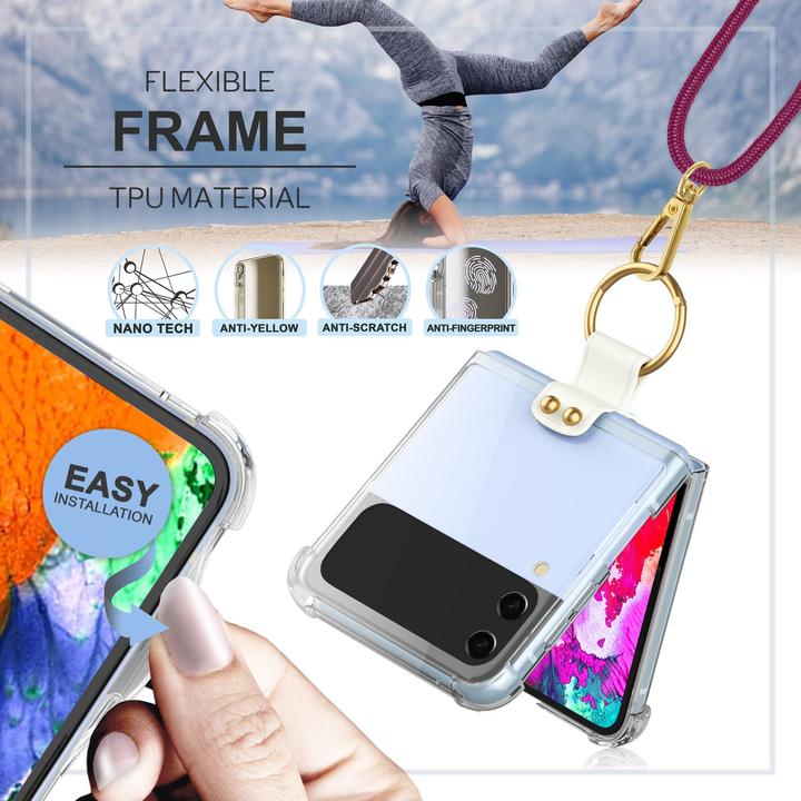 Actual product image Nalia Clear hard cover with chain to hang around the neck
