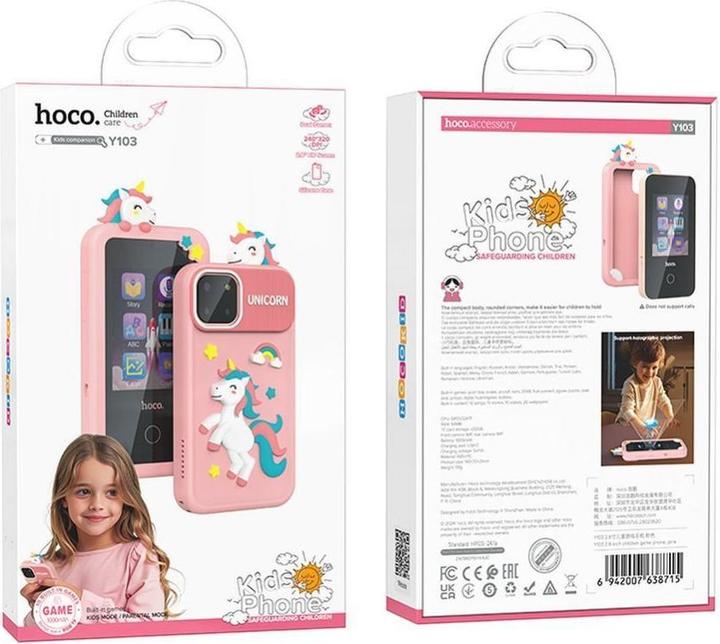 Actual product image Hoco Headphone with microphone gaming phone for kids 2,8" Y103 pink