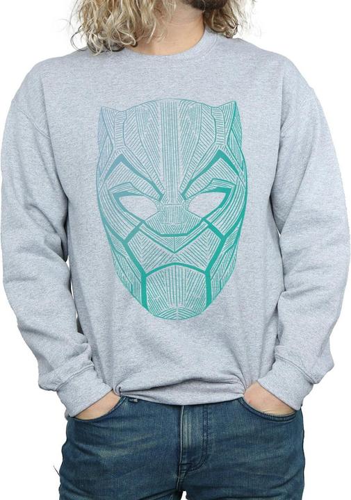Produktbild Schwarzer Panther Tribal Maske Baumwolle Sweatshirt (S)