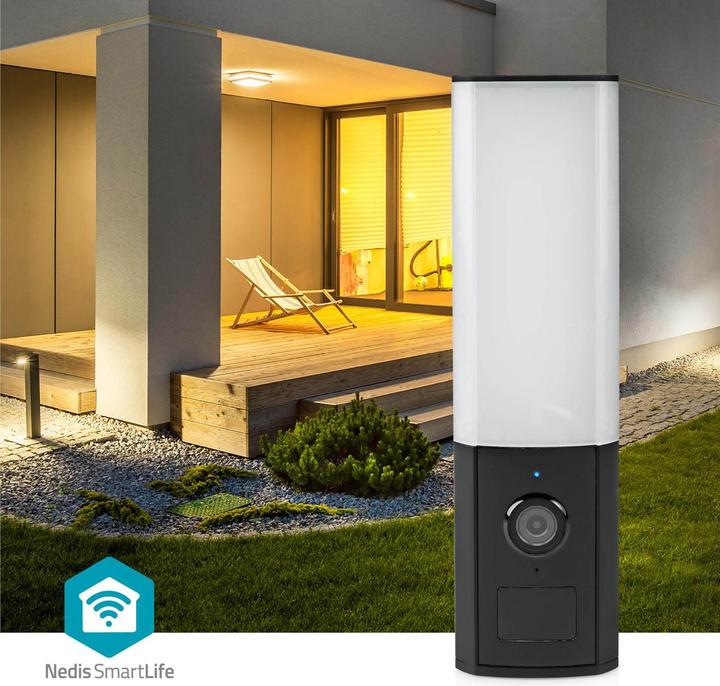 Immagine prodotto Nedis SmartLife Telecamera da esterno | Wi-Fi | Luce ambientale | Full HD 1080p | IP65 | Archiviazione (1920 x 1080 Pixels)