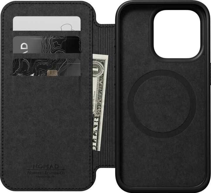 Image du produit Nomad Modern Horween Leather Folio iPhone 15 Pro noir (Apple iPhone 15 Pro)