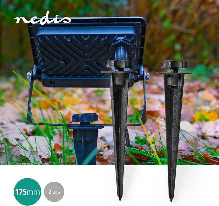 Image du produit Nedis Piquet de terre | 2 pièces | Aluminium | Noir