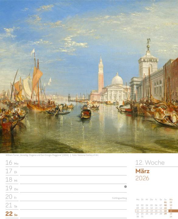 Produktbild Kunstwelt - Impressionismus und Klassische Moderne - Wochenplaner Kalender 2026 (25 x 33 cm, Harter Einband, Deutsch)