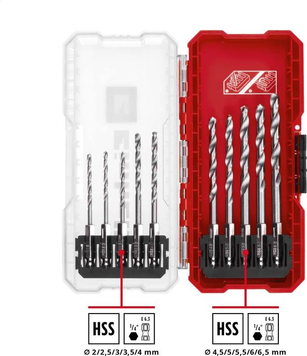 Actual product image Einhell 108723 Metal twist drill set 10 pieces 2 mm, 2.5 mm, 3 mm, 3.5 mm, 4 m (2 mm, 2.5 mm, 3 mm, 3.5 mm, 4 mm, 4.5 mm, 5 mm, 5.5 mm, 6 mm, 6.5 mm)