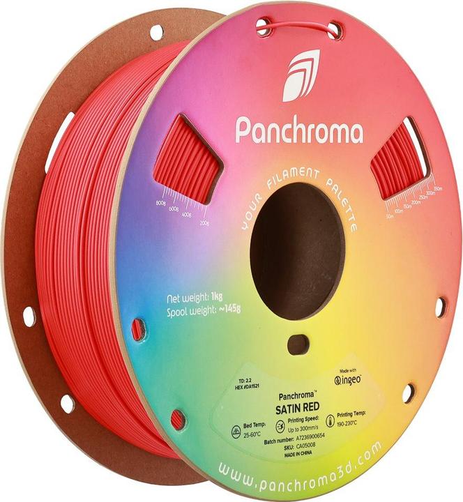 Produktbild Polymaker Panchroma™ PLA Satin (PLA, 1.75 mm, 1000 g, Rot)