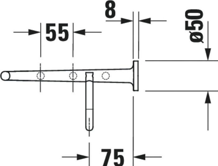 Actual product image Duravit Towel rack STARCK T 610x232mm chrome