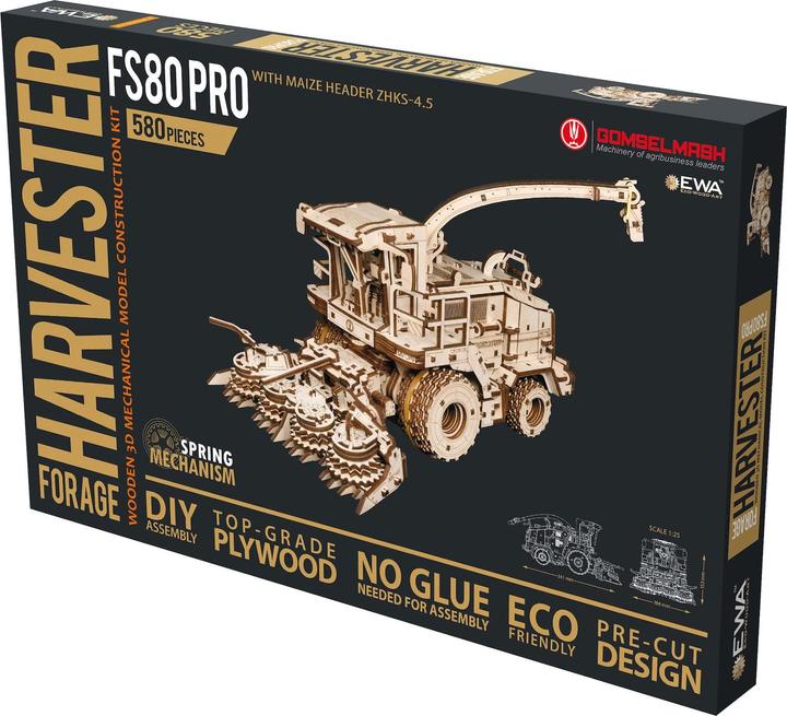 Produktbild Eco Wood Art 3D Holz Modellbausatz - Silohäcksler (Havester Forage) Gomeslmash FS80 Pro