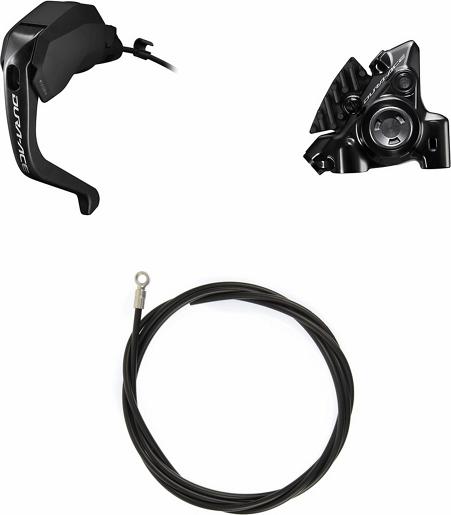 Actual product image Shimano Disc brake set DURA-ACE BR- with ST-R9180 Di2 front (Front wheel brake, Brake kit)