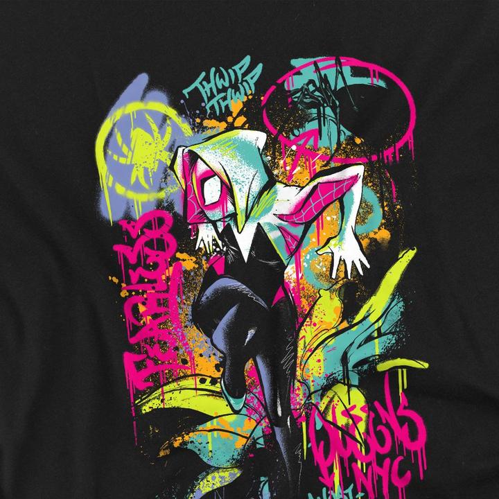Immagine prodotto Maglietta Ragno Fantasma Neon Graffiti Bambini (140)