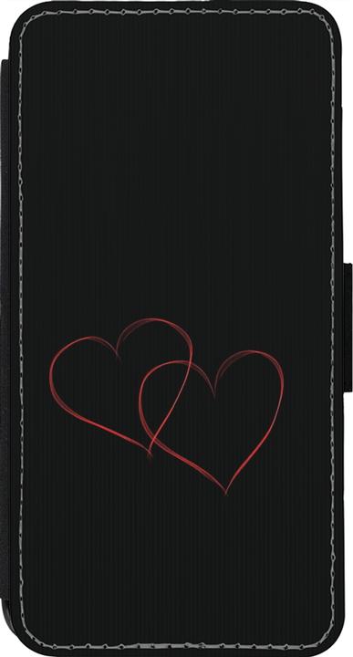 Produktbild PhoneLook Hülle Wallet schwarz Valentine 2023 attached heart (Apple iPhone 13 Pro)