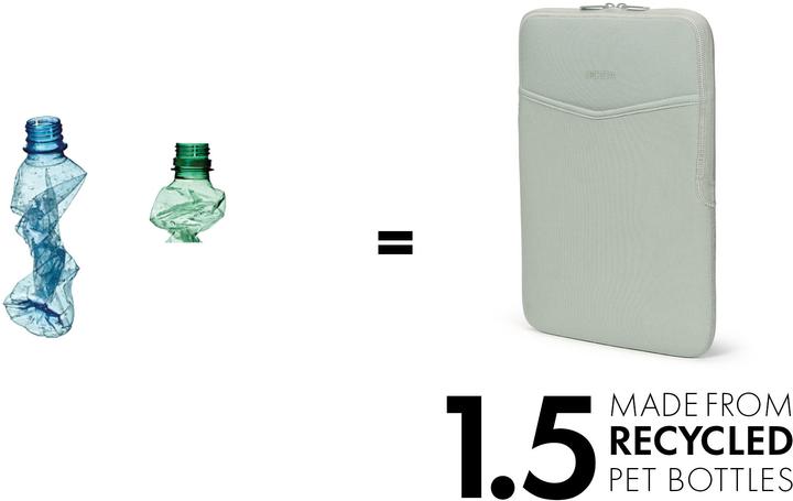 Actual product image Dicota Sleeve Eco SLIM S, silver sage (13", Microsoft) (13", Microsoft)
