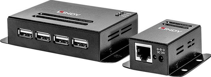 Actual product image Lindy USB 2.0 Cat.5 Extender 50m Power over RJ45 4 Port (USB-A, 4 Ports)