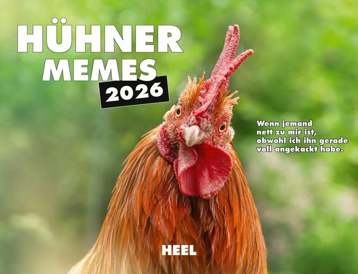 Produktbild Kalender Hühner Memes 2026 Eintragkalender (Harter Einband, Deutsch)