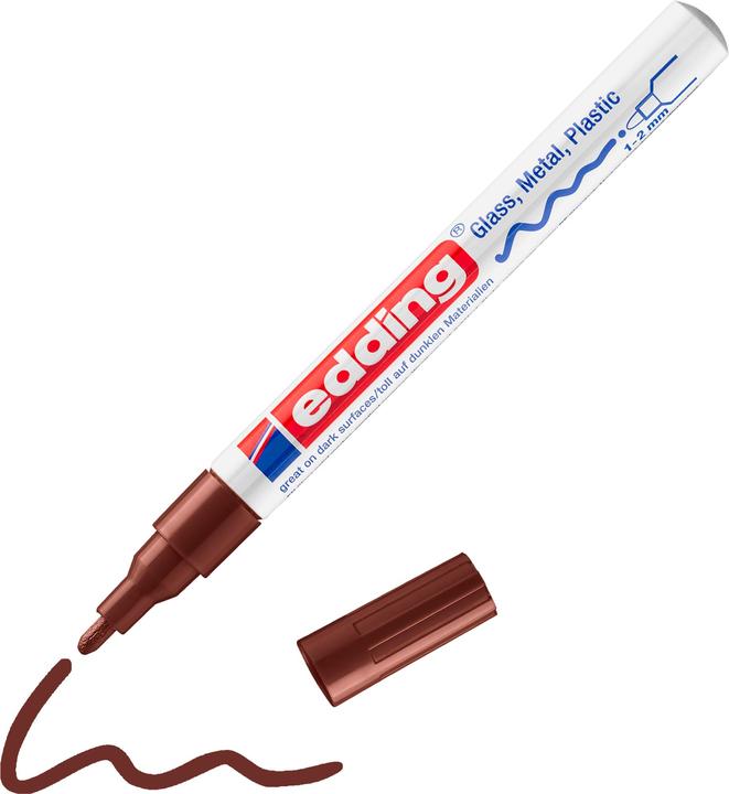 Immagine prodotto Edding Marcatore a vernice 751 CREA Brown (Marrone, 2 mm, 1 x)