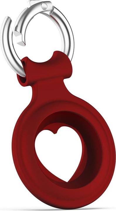Produktbild Screenguard Apple Airtag Liquid Silikon Heart Case mit Anhänger