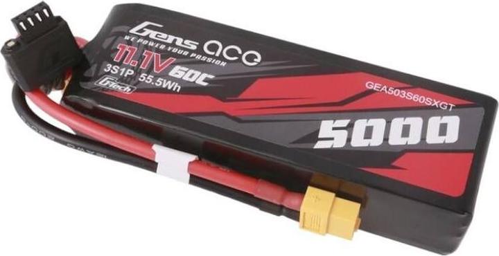 Actual product image Gens Ace G-Tech 5000mAh 11.1V 60C 3S1P Lipo With XT60 Plug (11.10 V, 5000 mAh)