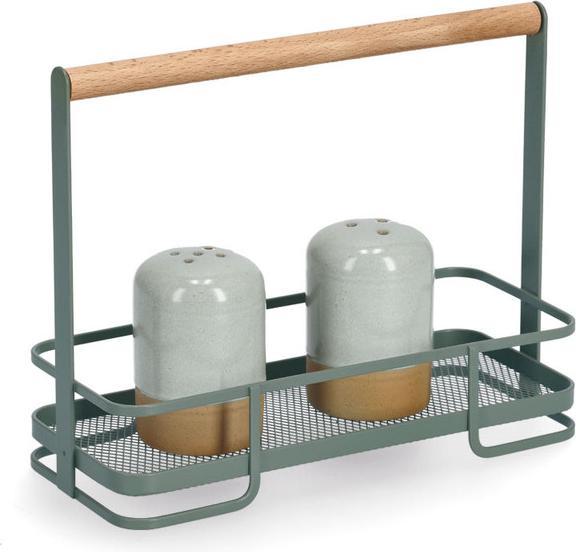 Productafbeelding Zeller Present Draagmand, metaal/beuken, salie
