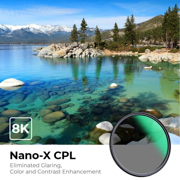Image du produit K&F Concept 115MM CPL Filter Super Slim Circular Polarizing Filter with 28 Layer Green Coated, HD, Waterproof, A (Filtre polarisant)