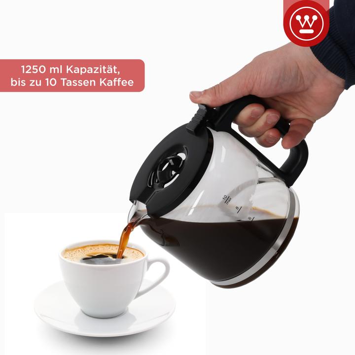 Produktbild Westinghouse Kaffeemaschine Retro 10 Tassen 1,25l Glaskanne