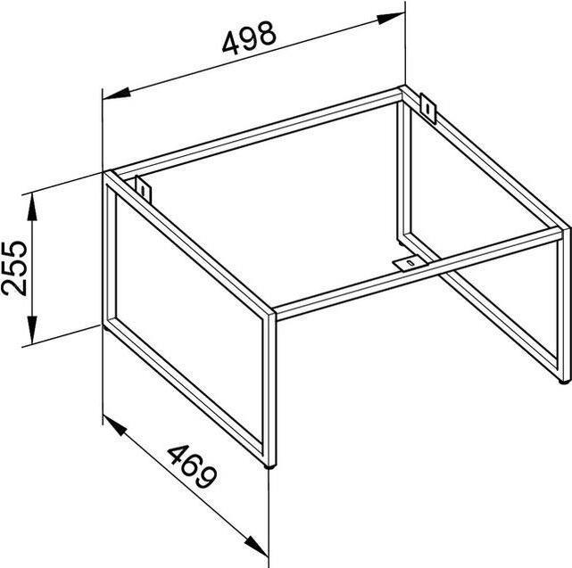 Actual product image Keuco Floor rack X-LINE 500x250x470mm anthracite